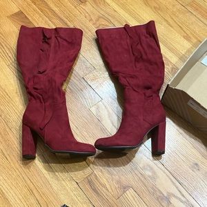 Brand new red boots